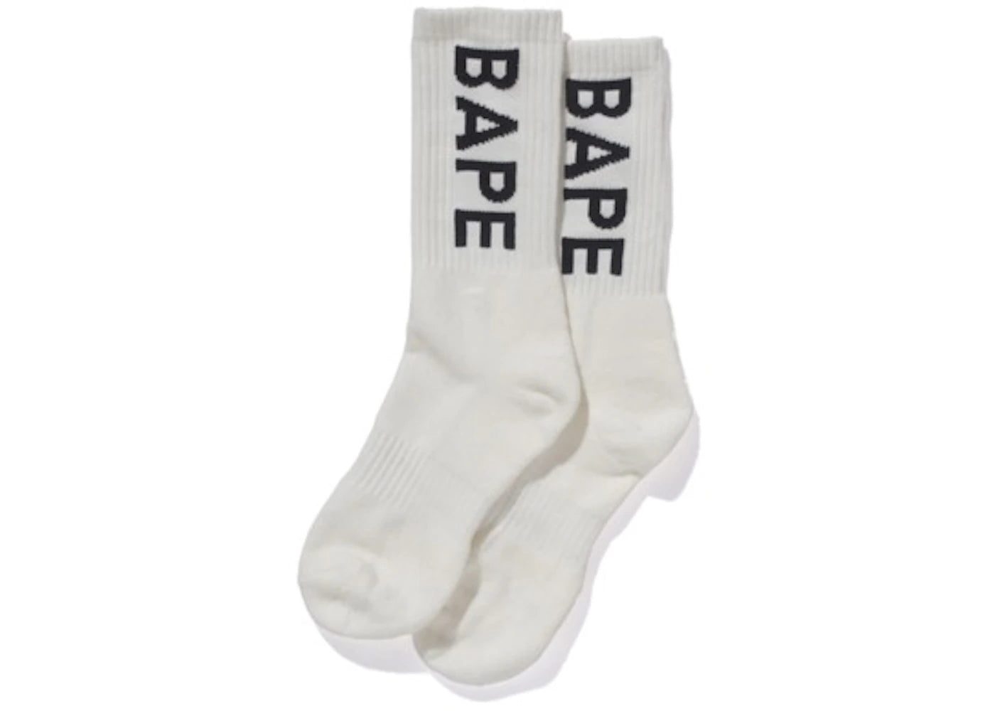 BAPE Premium Summer Bag Logo Socks White