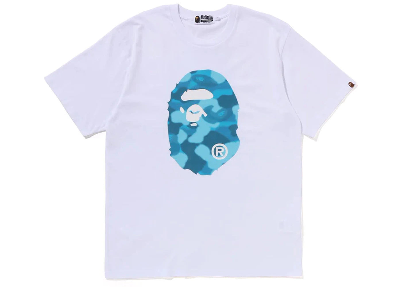 BAPE Radiation Camo Big Ape Head Tee White