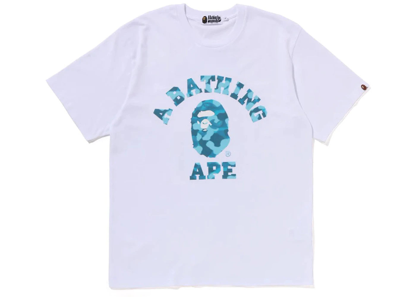 BAPE Radiation Camo College Tee White