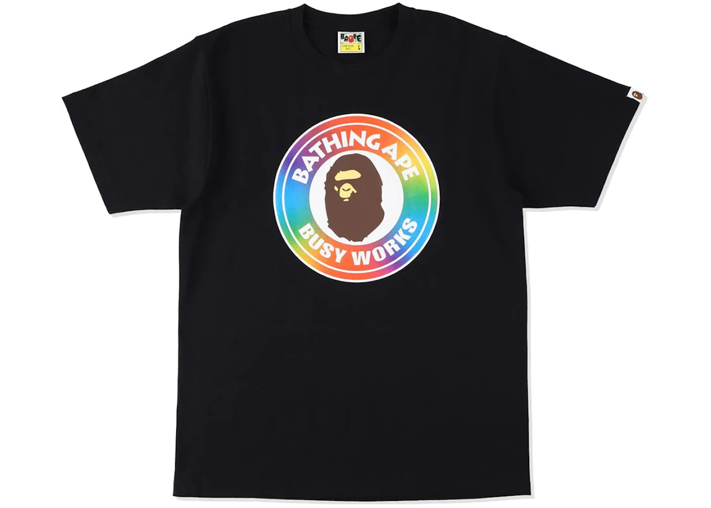 BAPE Rainbow Busy Works Tee Black