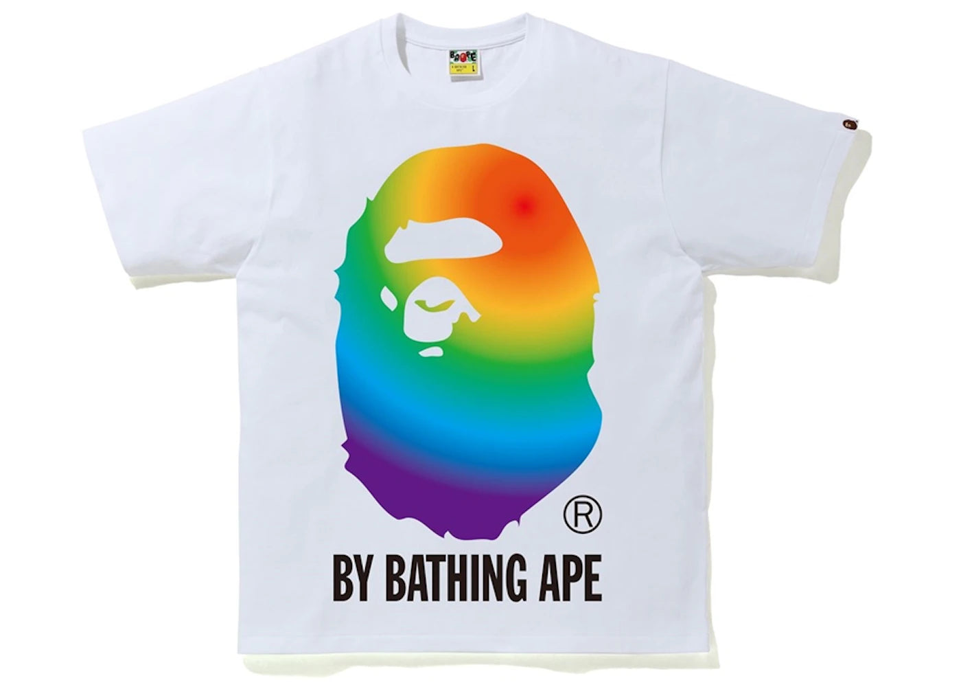 BAPE Rainbow By Bathing Ape Tee White