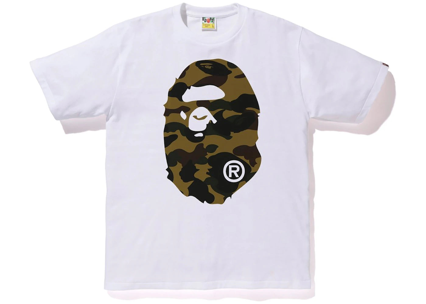 BAPE Reflector 1st Camo Big Ape Head Tee White/Yellow