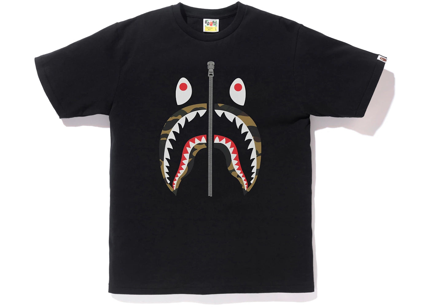 BAPE Reflector 1st Camo Shark Tee Black/Yellow