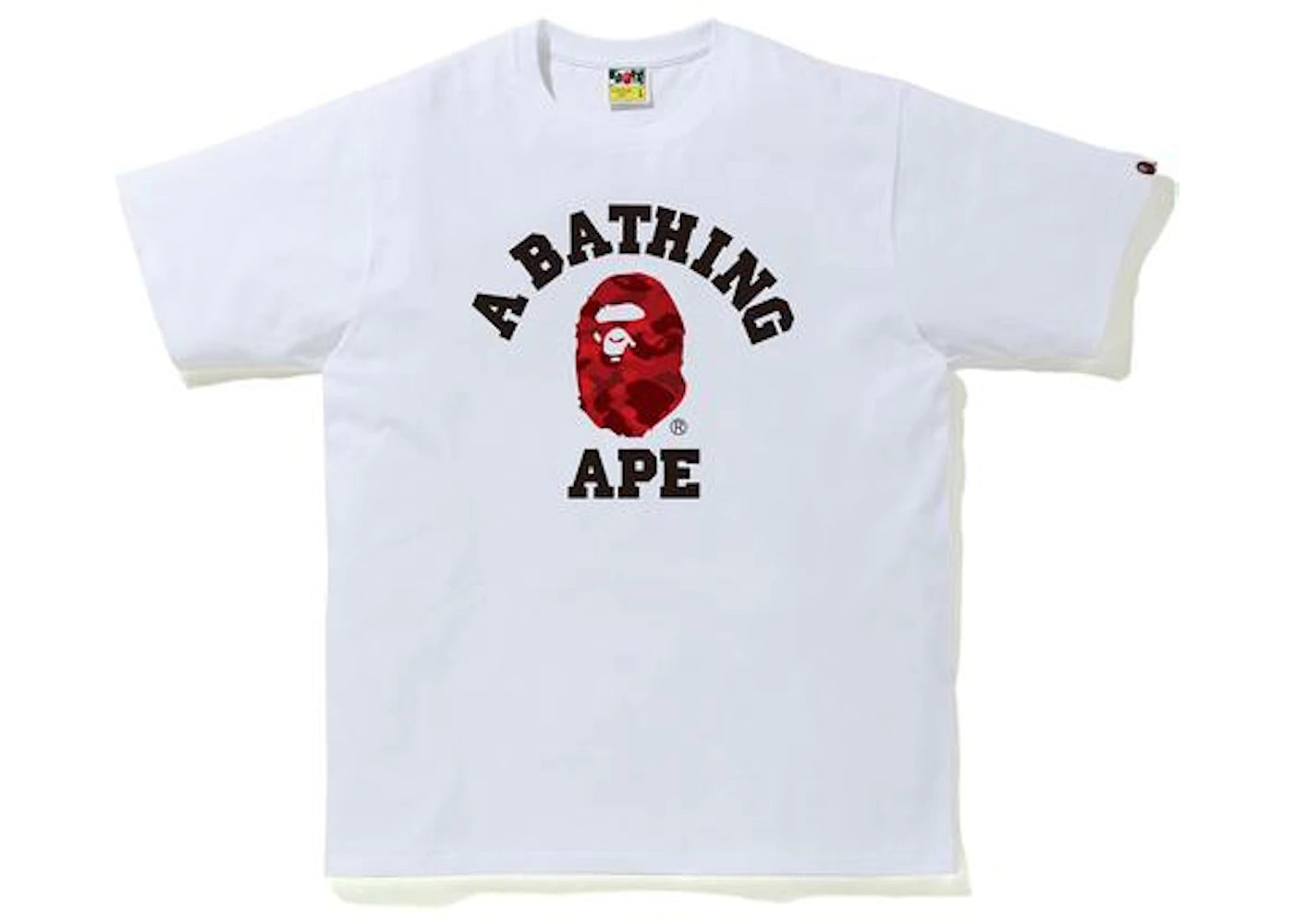 BAPE Reflector Color Camo College T-shirt White/Red