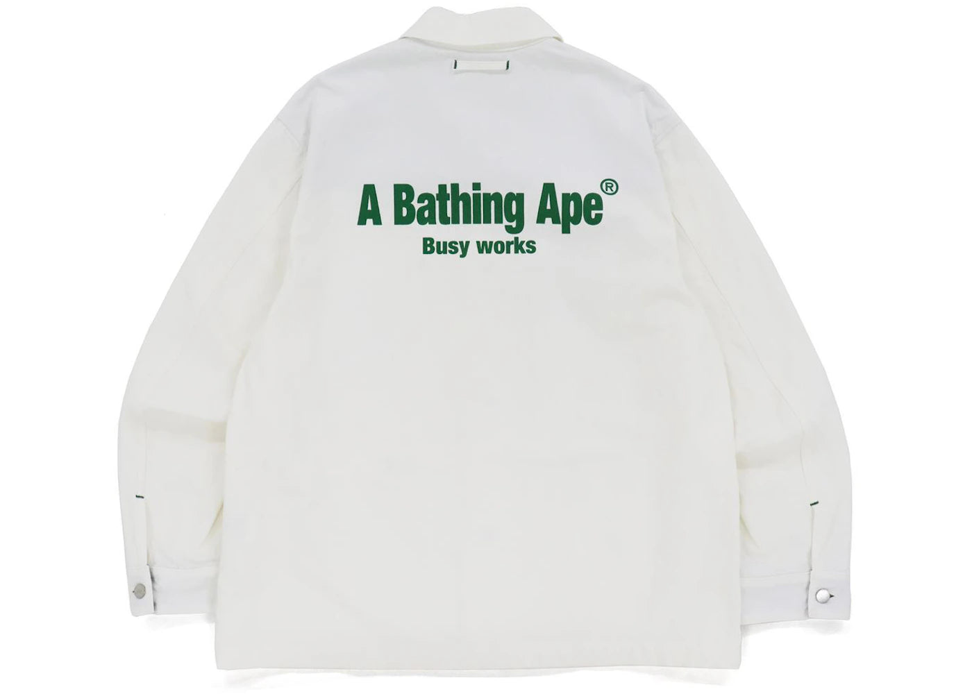 BAPE Relaxed Fit Coverall Jacket Ivory