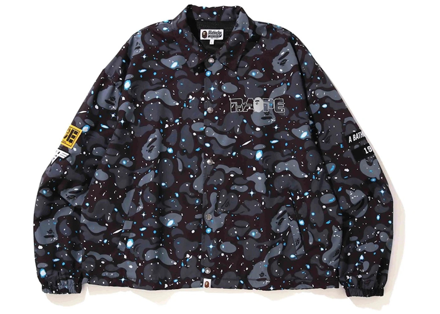 BAPE Relaxed Space Camo Coach Jacket Black