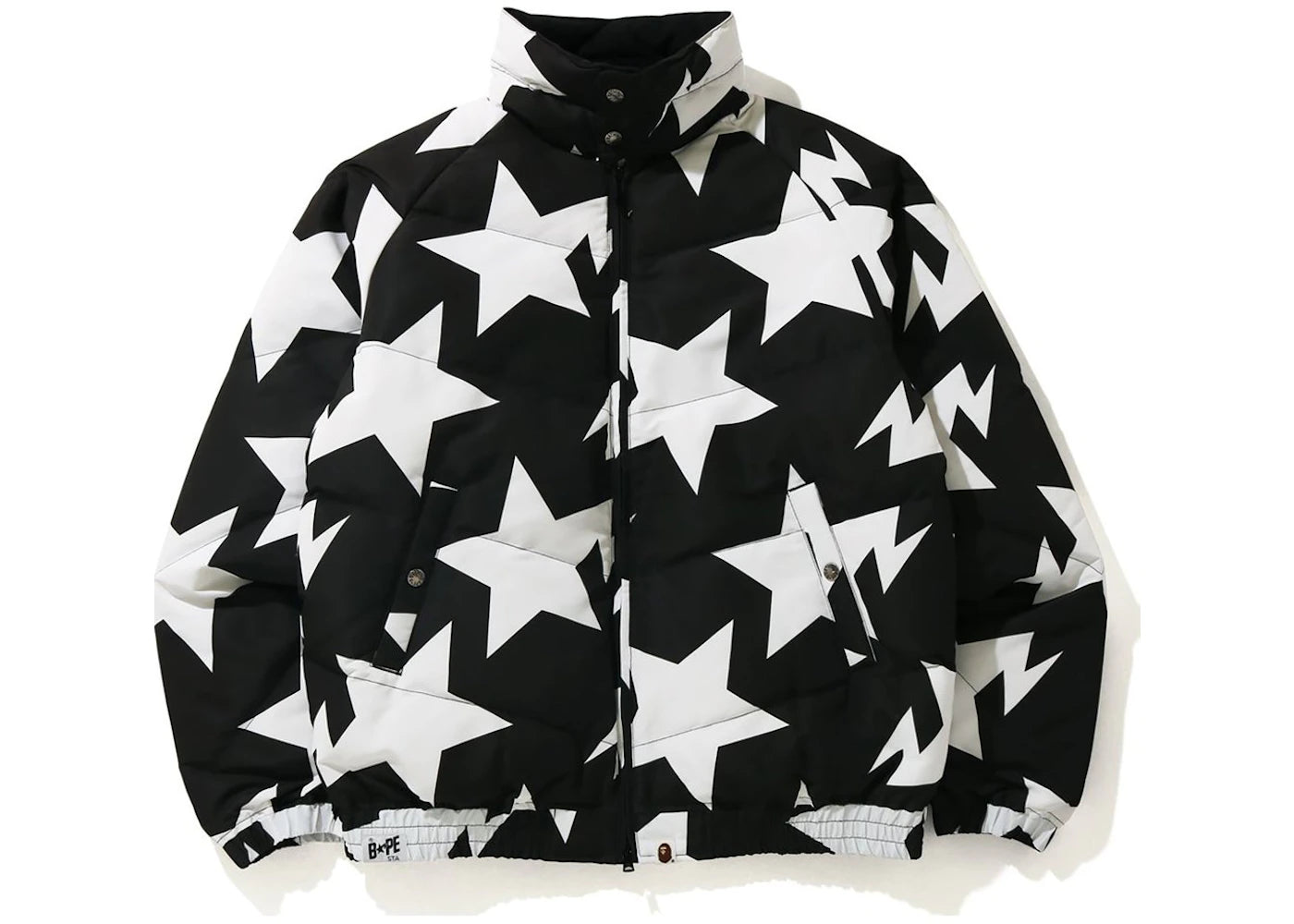 BAPE STA Pattern Down Jacket Black