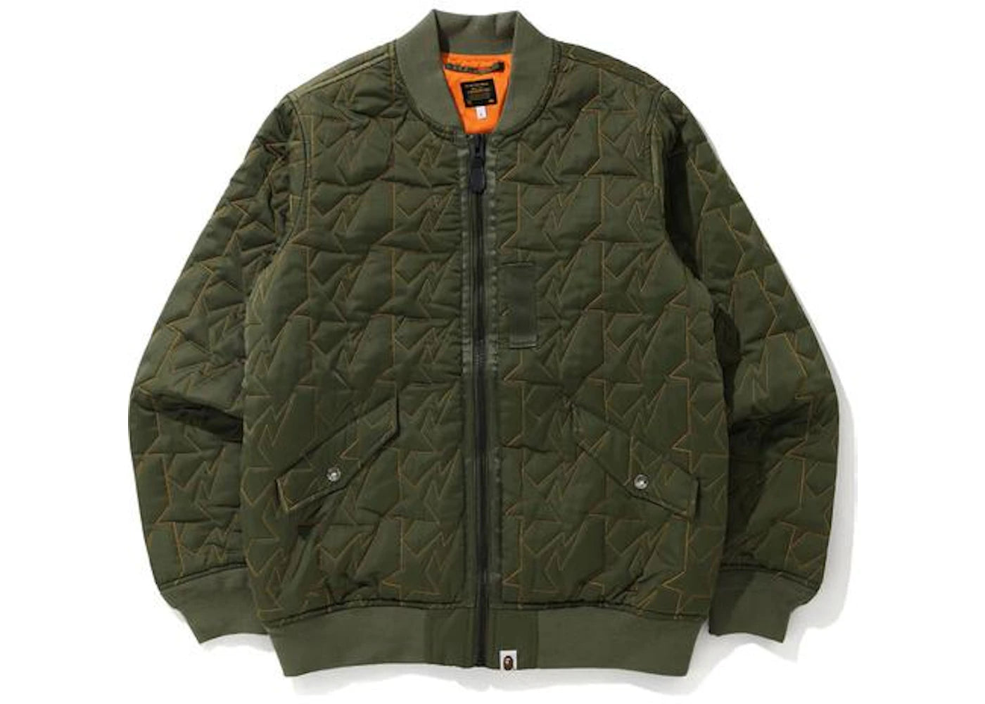 BAPE STA Quilting Bomber Jacket Olivedrab