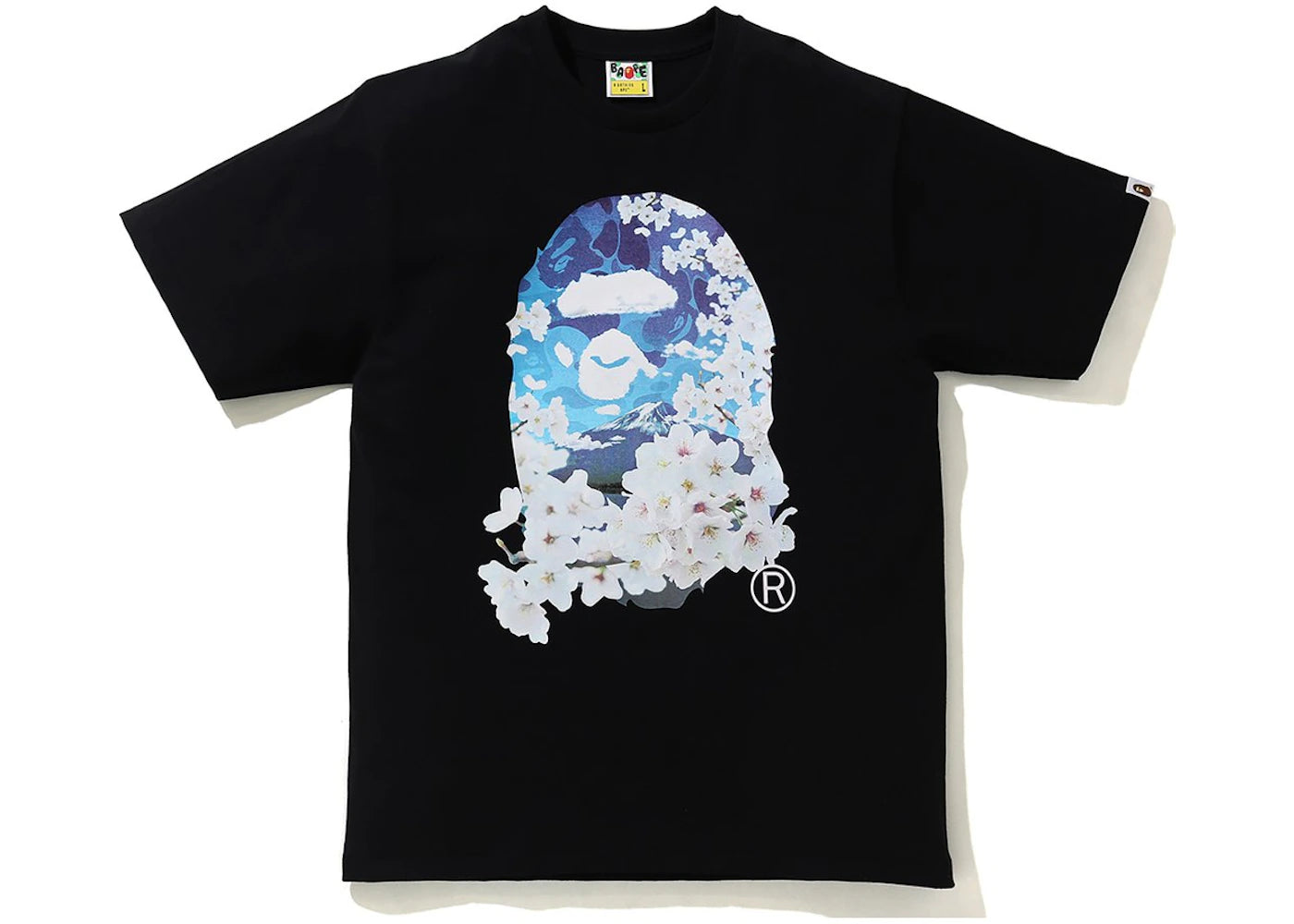 BAPE Sakura Photo Ape Head Tee (SS21) Black