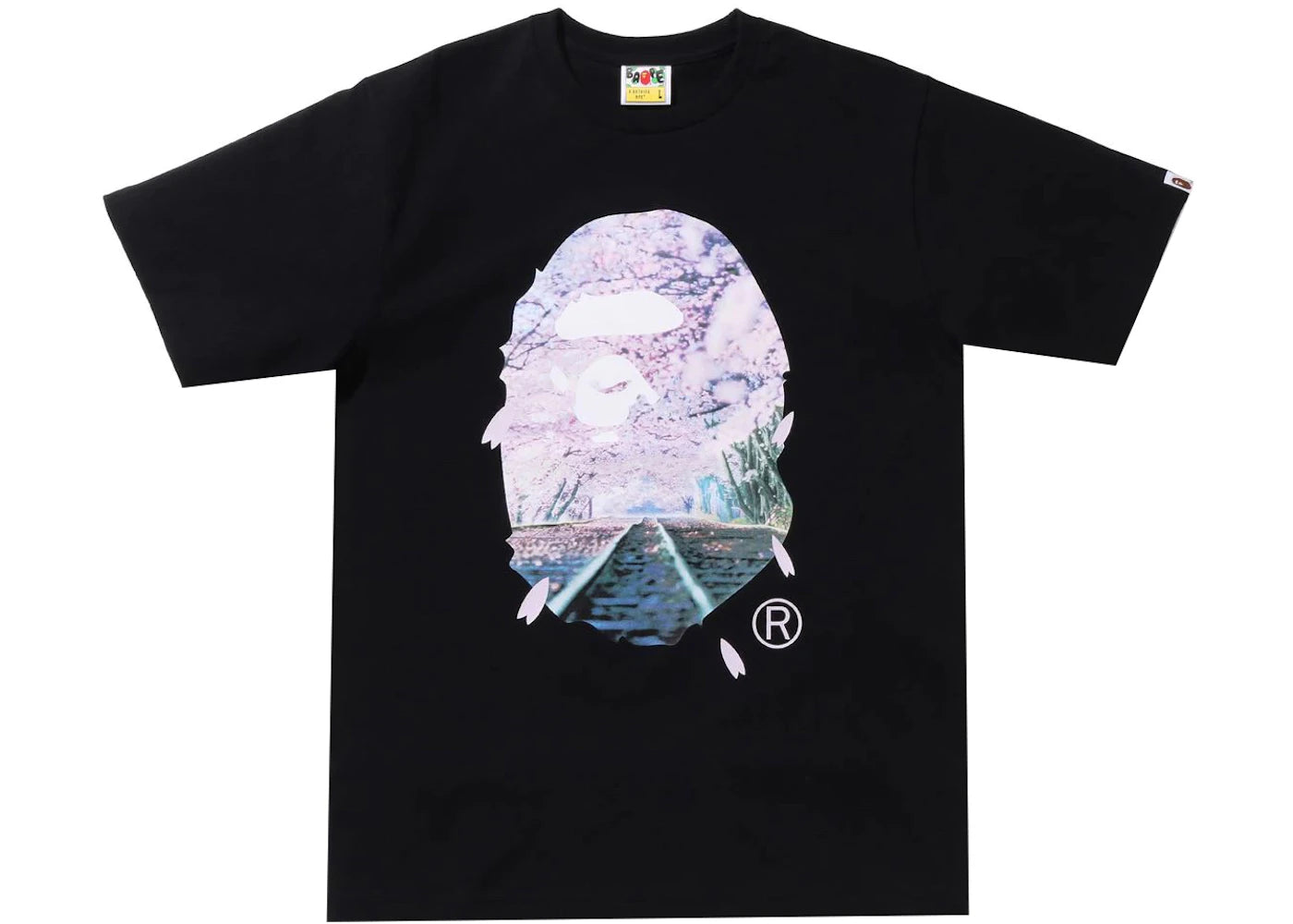 BAPE Sakura Photo Ape Head Tee (SS22) Black