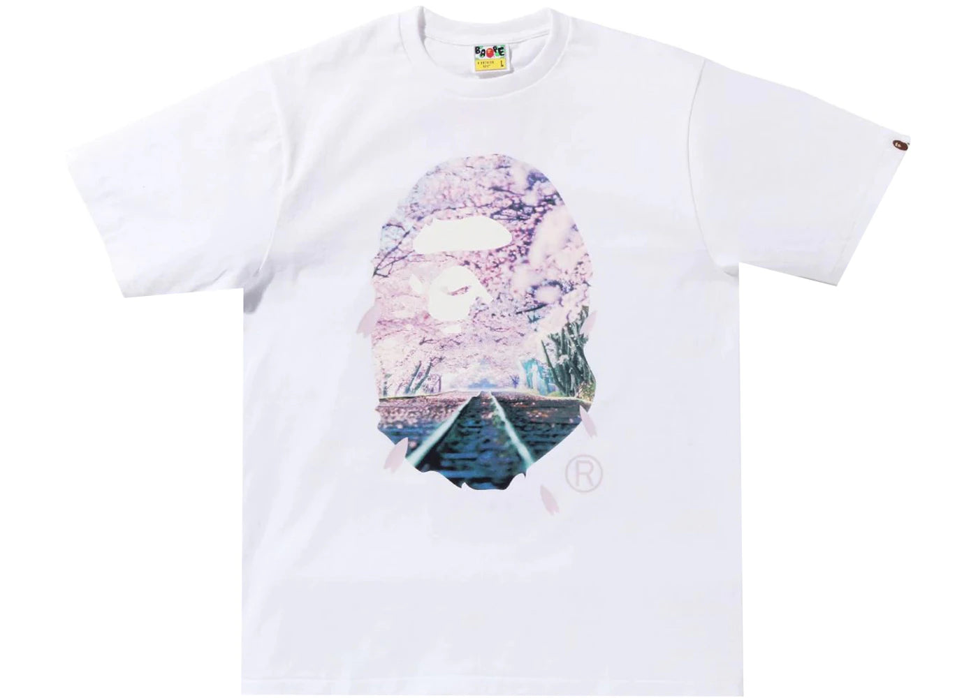 BAPE Sakura Photo Ape Head Tee (SS22) White