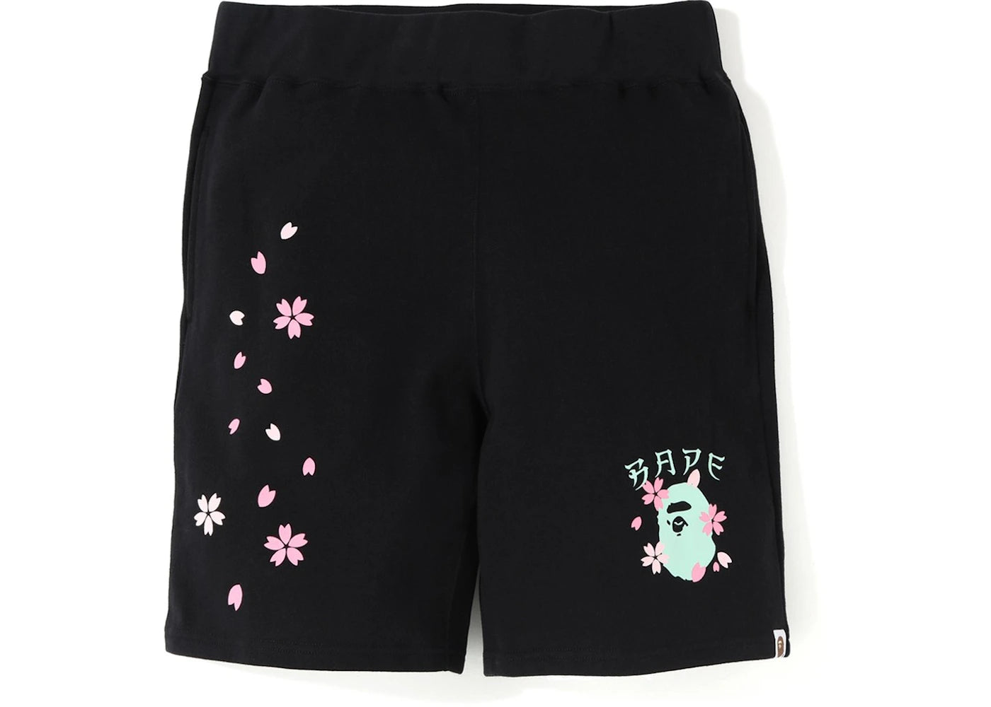 BAPE Sakura Sweat Shorts Black