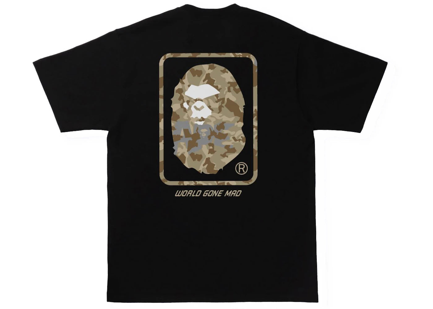 BAPE Sand Camo Mad Face Tee Black/Beige