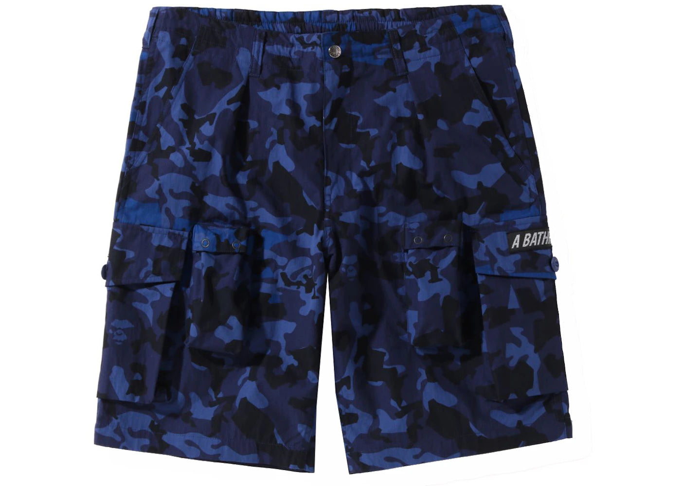 BAPE Sand Camo Multi Pocket Wide Fit Shorts Navy