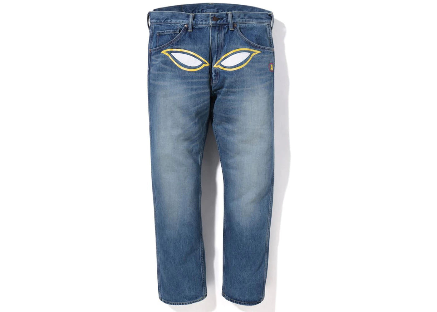 BAPE Shadow Bape Loose Fit Denim Pants Indigo