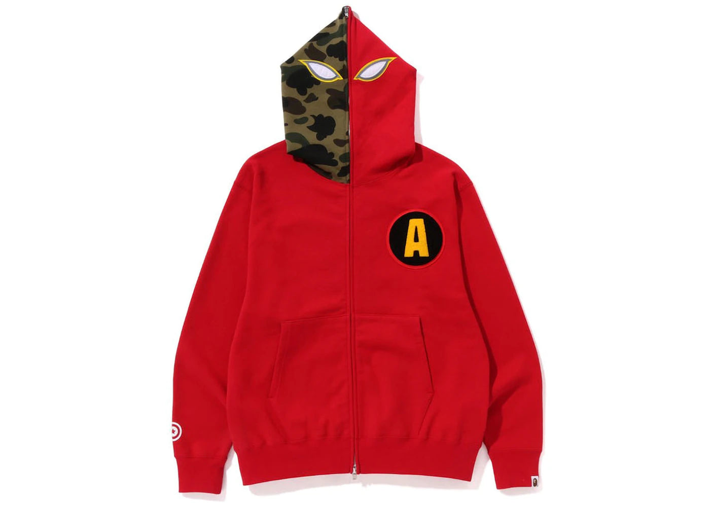 BAPE Shadow Relaxed Fit Full Zip Hoodie Red