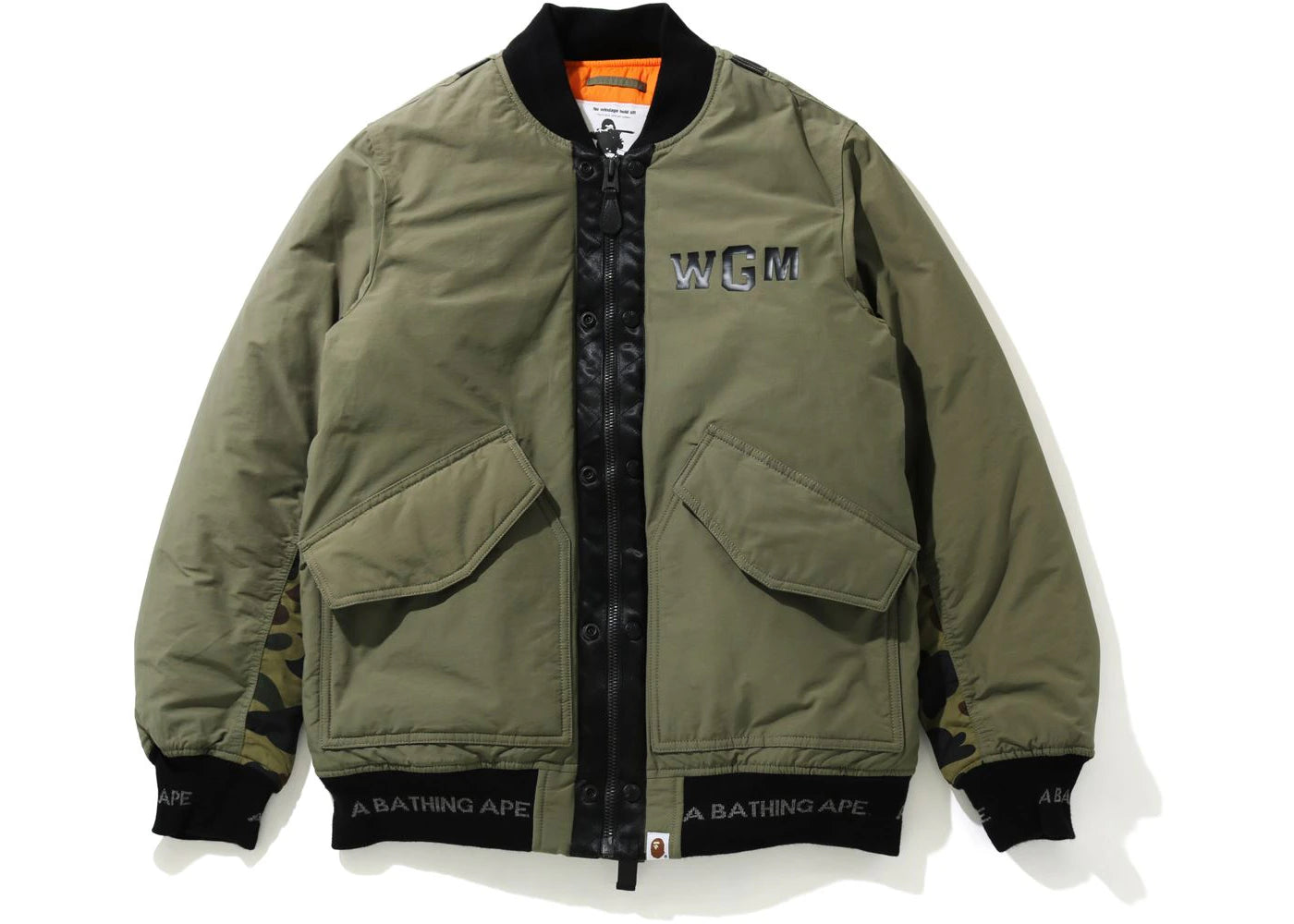 BAPE Shark Bomber Jacket Olive