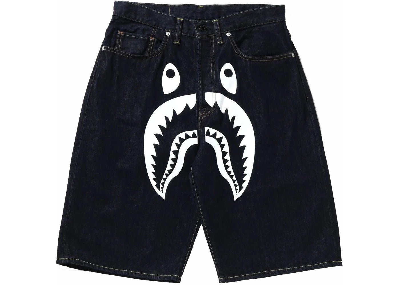 BAPE Shark Denim Shorts Indigo