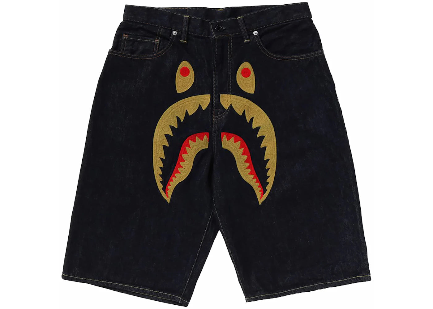 BAPE Shark Denim Shorts (SS24) Indigo