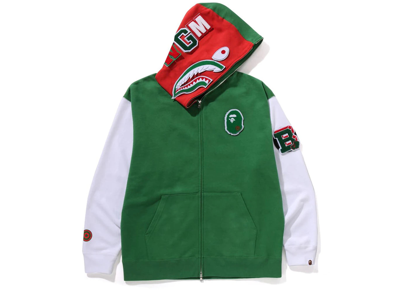 BAPE Shark Full Zip Italy Hoodie Green