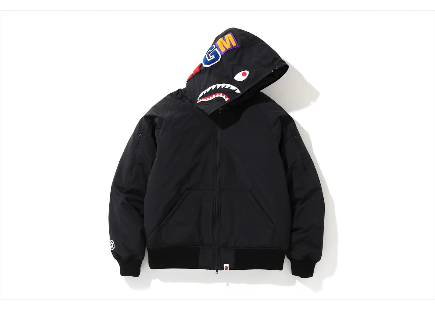 BAPE Shark Hoodie Down Jacket Black