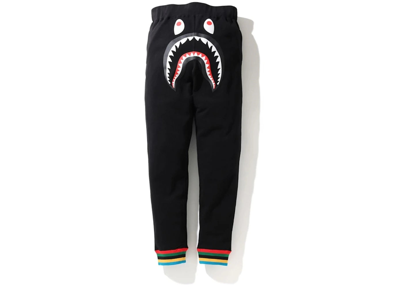 BAPE Shark Line Rib Slim Sweatpants Black