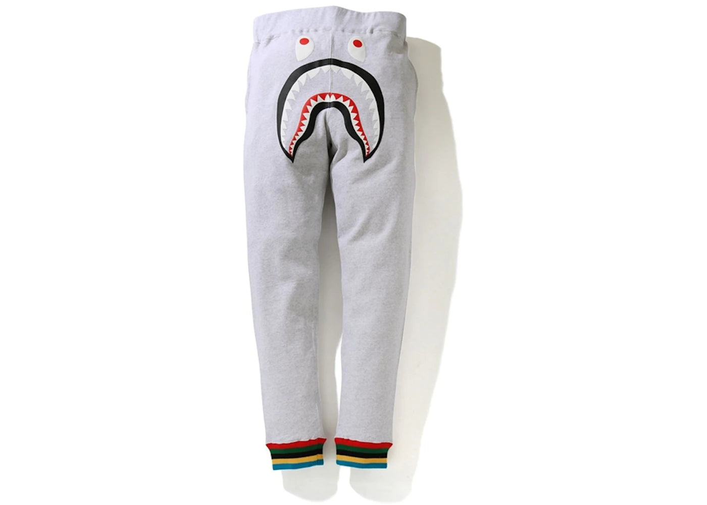 BAPE Shark Line Rib Slim Sweatpants Grey