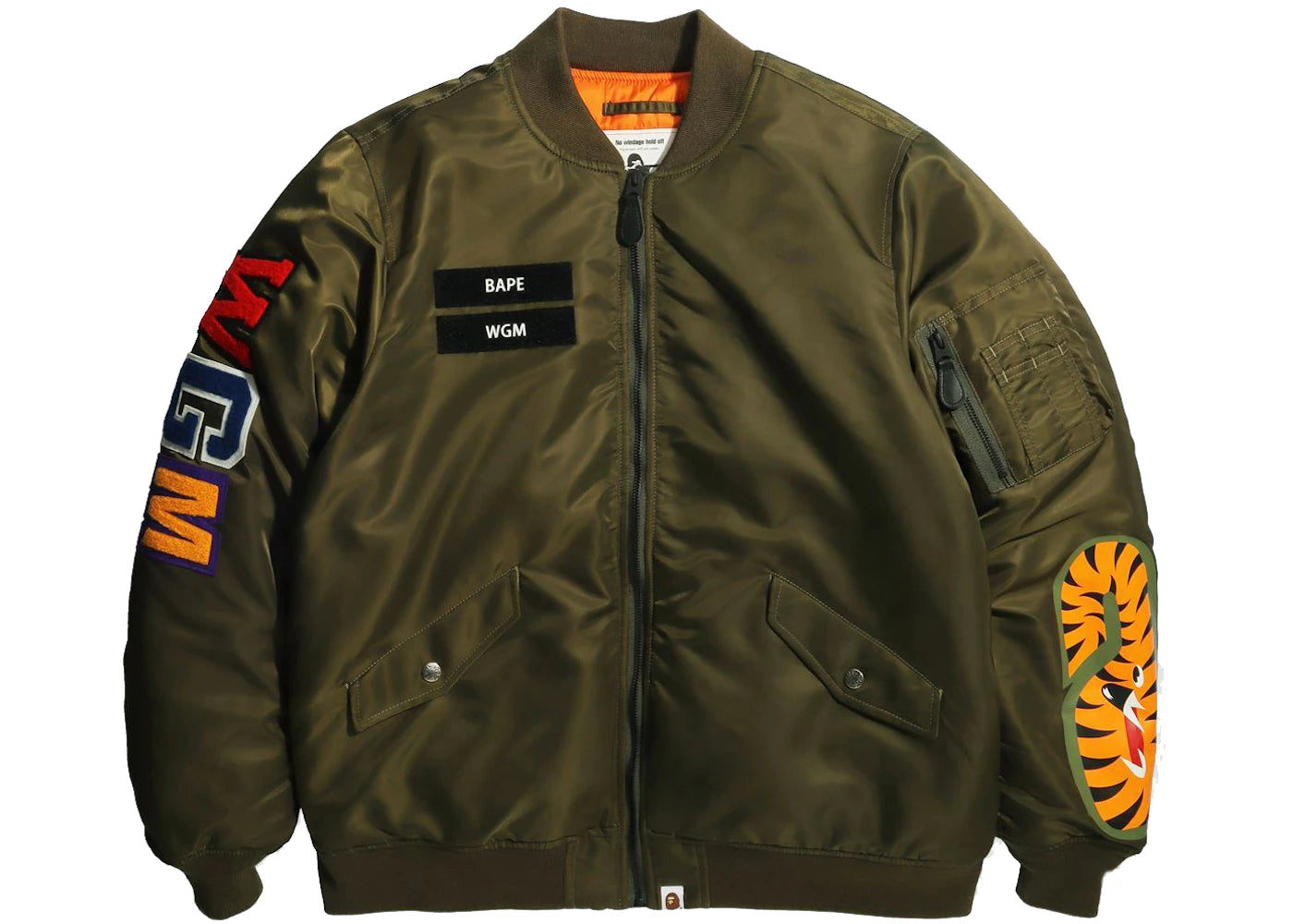 BAPE Shark Loose Fit MA-1 Jacket (FW21) Olivedrab