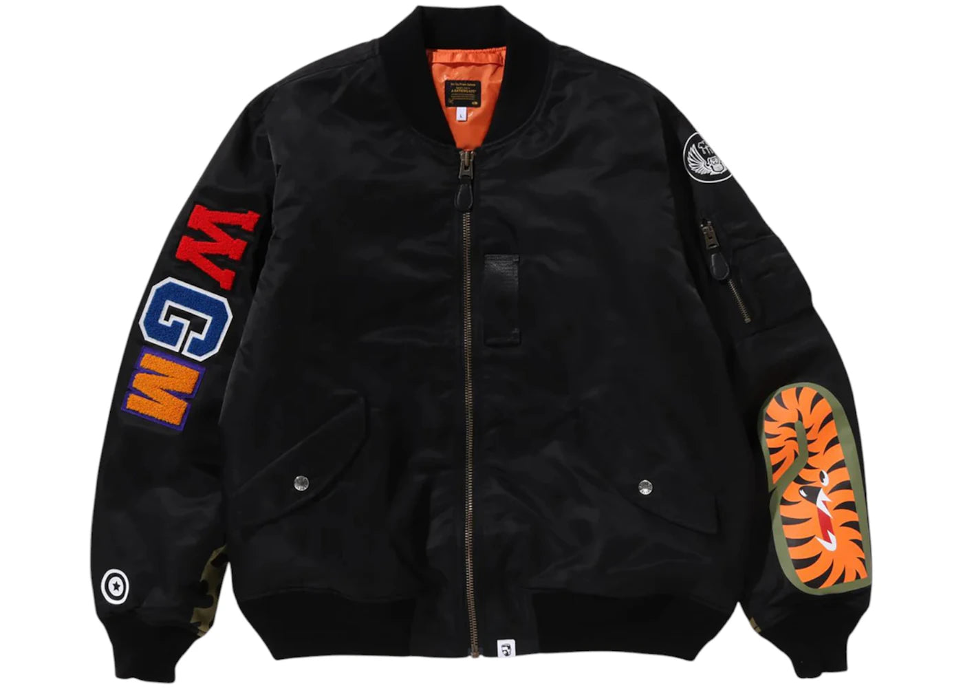 BAPE Shark MA-1 Jacket (SS25) Black