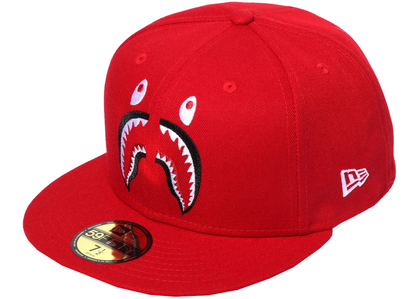 BAPE Shark New Era 59Fifty Cap Red