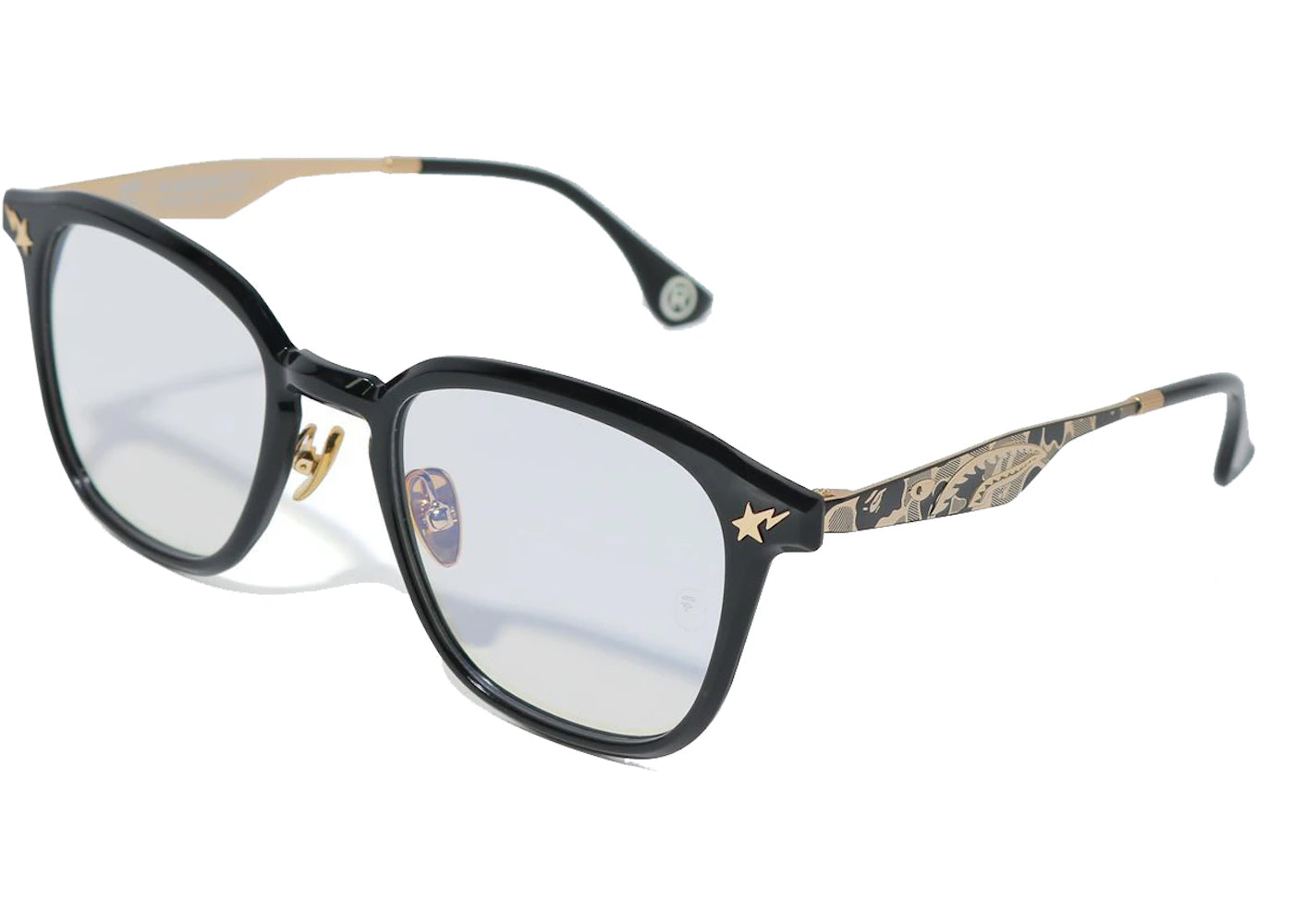 BAPE Shark Optical Flame 3 Sunglasses Gold