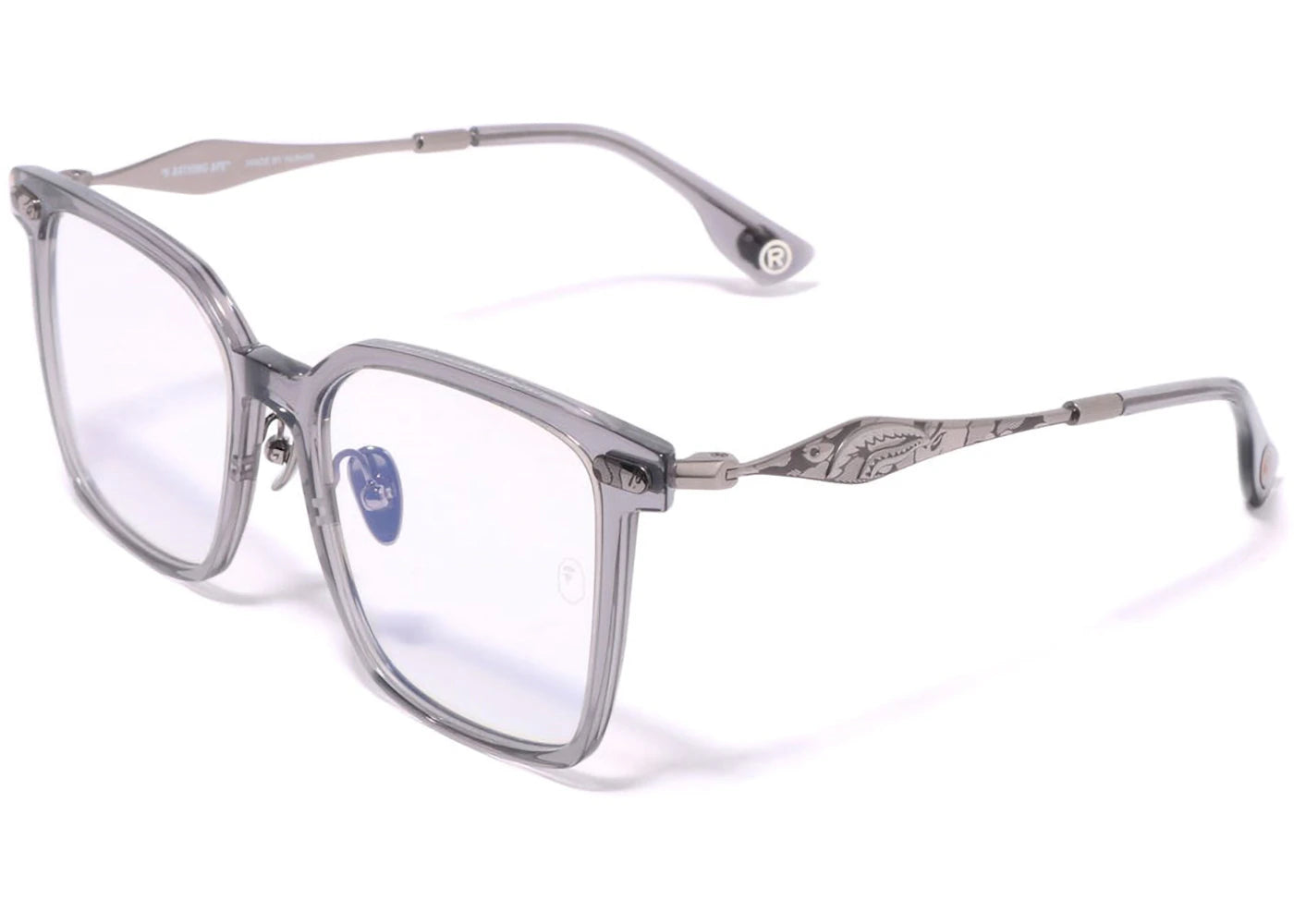 BAPE Shark Optical Frame 12 Glasses Silver