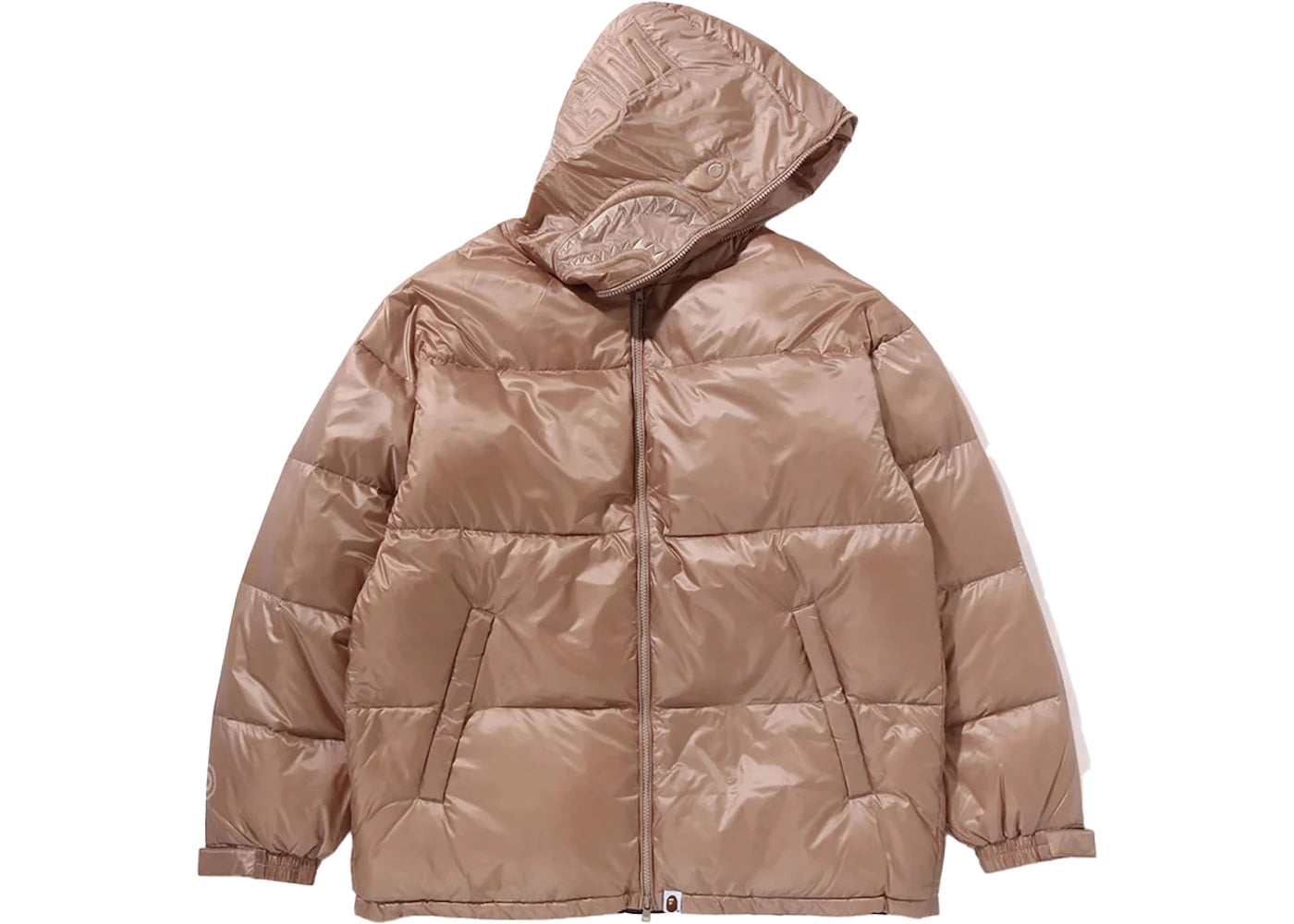 BAPE Shark Relaxed Fit Down Jacket Beige