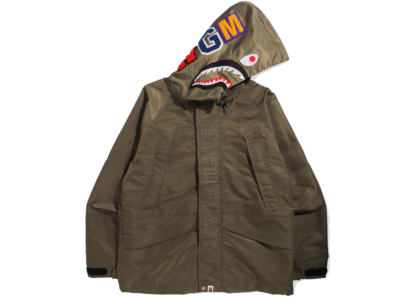 BAPE Shark Snowboard Jacket Olivedrab