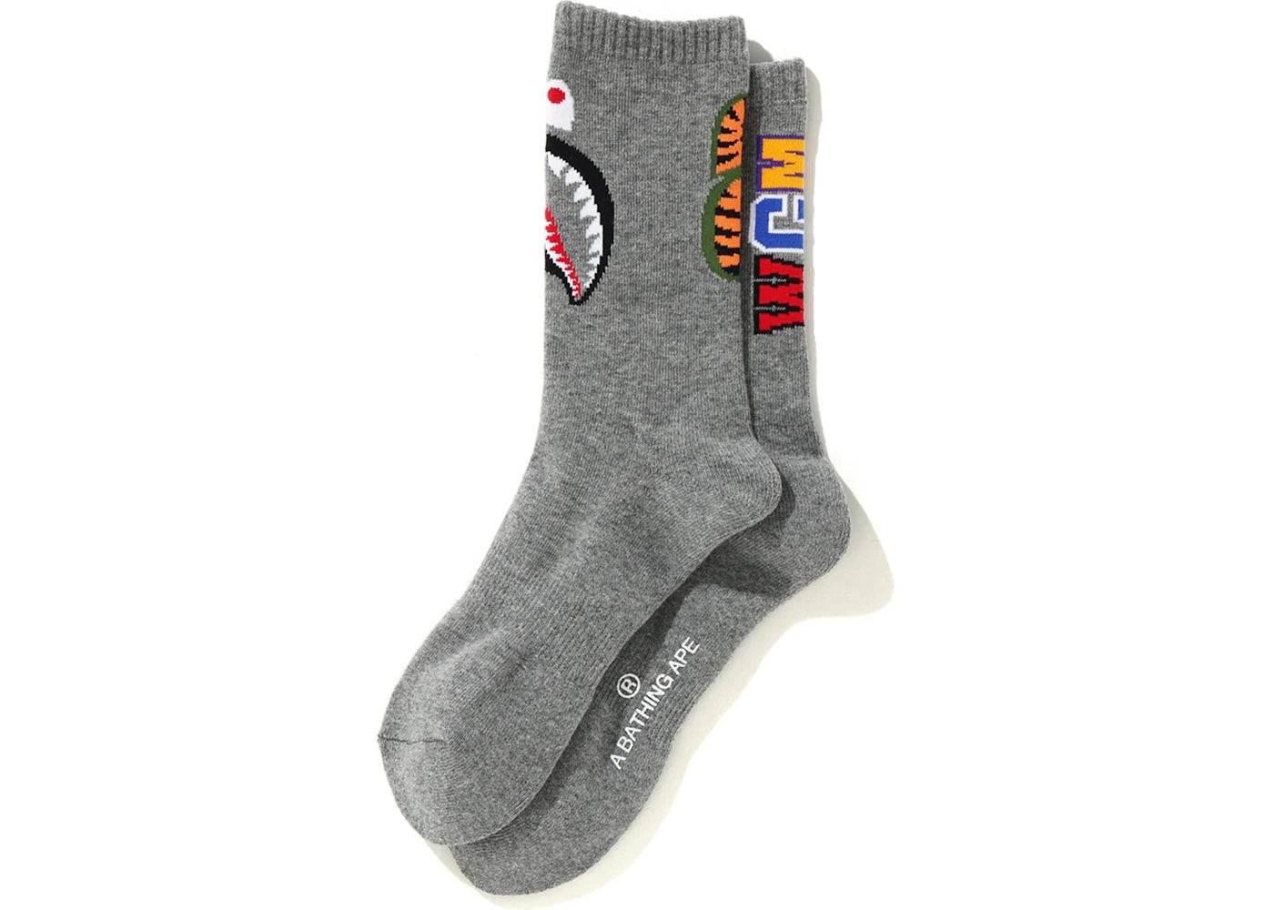 BAPE Shark Socks Grey