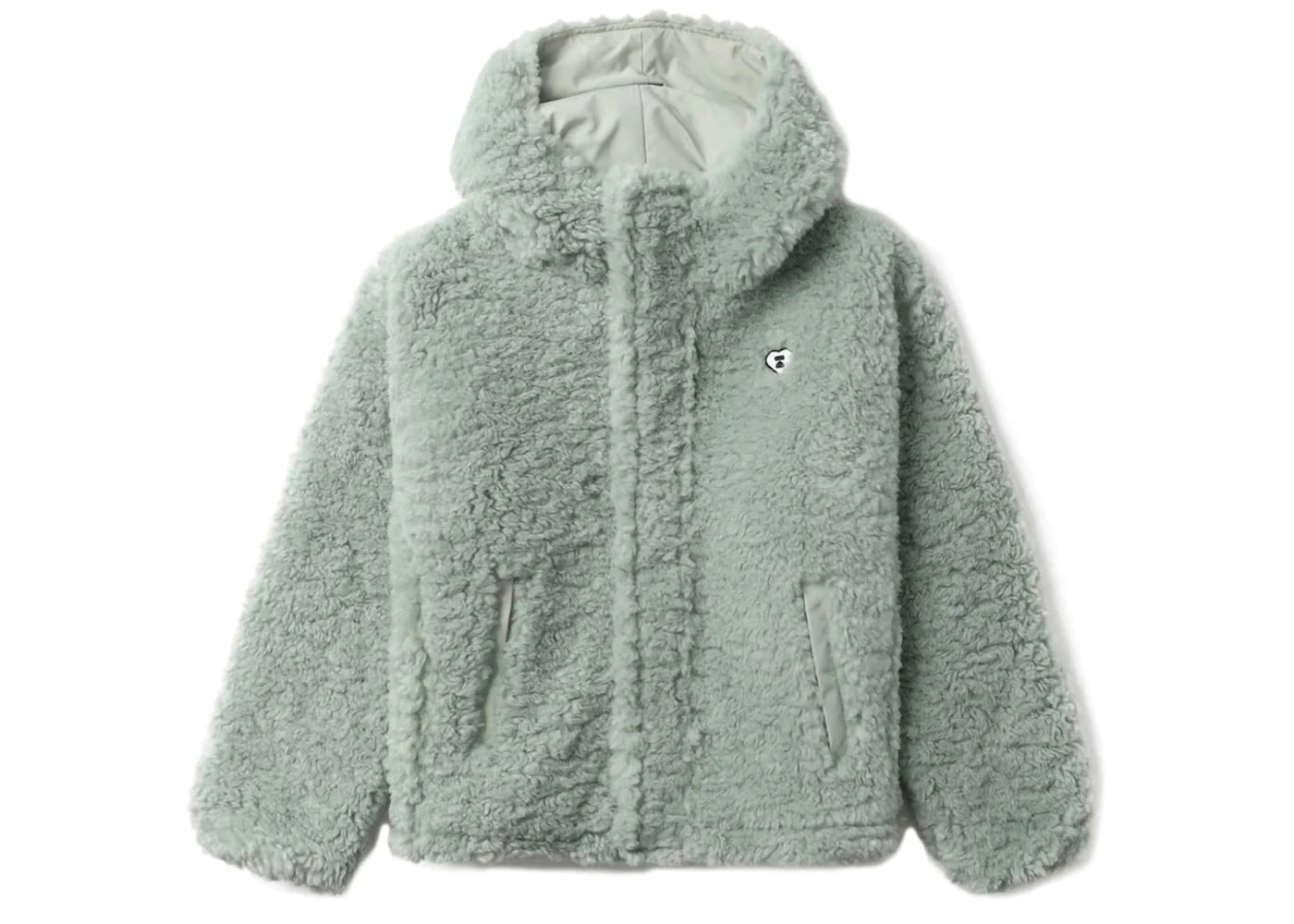 BAPE Sherpa Hoodie Jacket Green