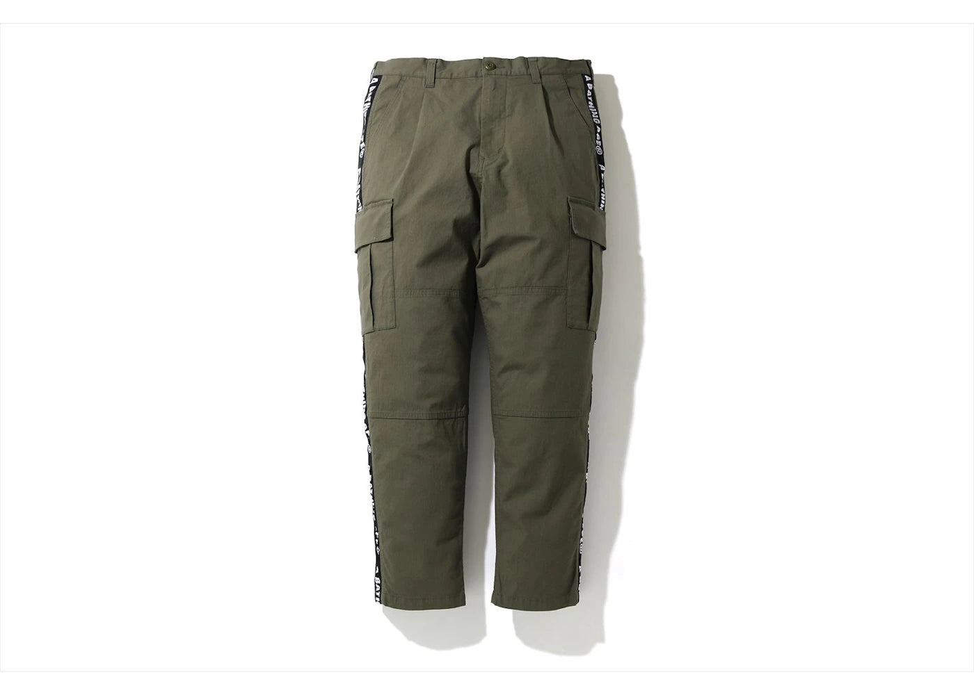 BAPE Side Tape Stretch 6 Pocket Pants Olive