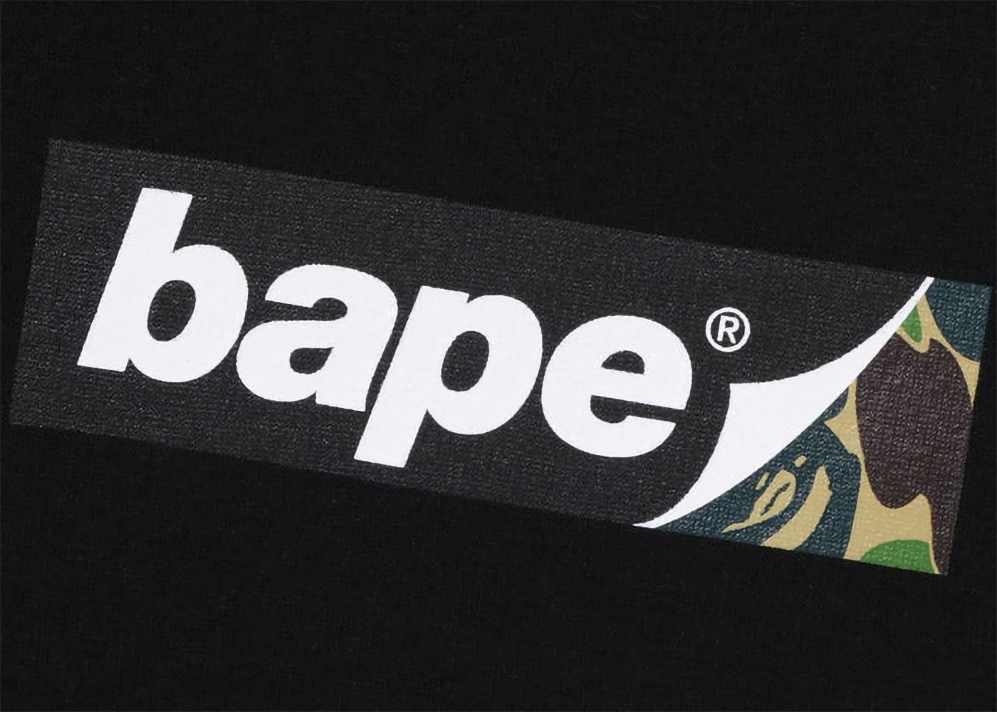 BAPE Smooth Logo Relaxed Fit Hoodie Black