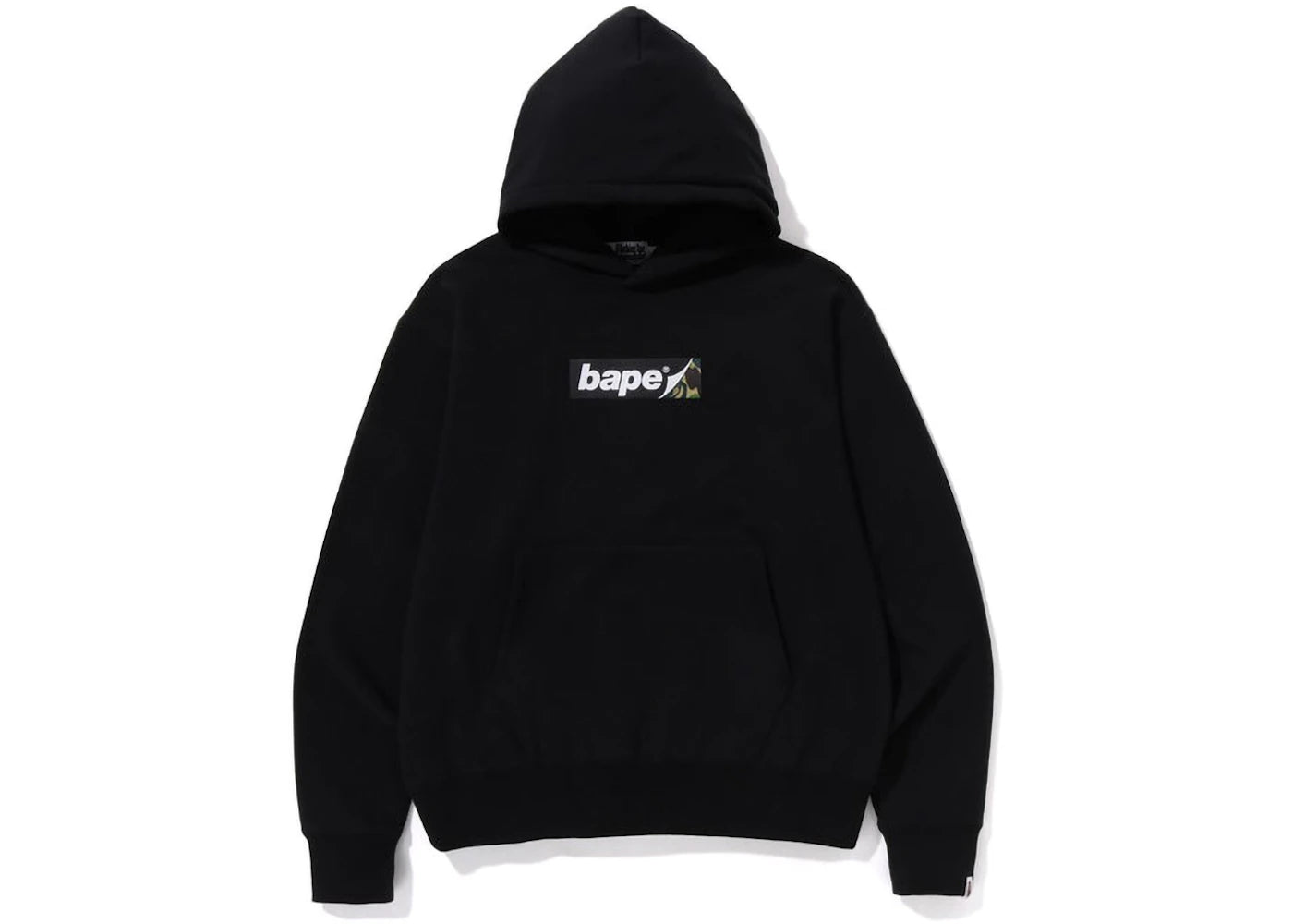 BAPE Smooth Logo Relaxed Fit Hoodie Black