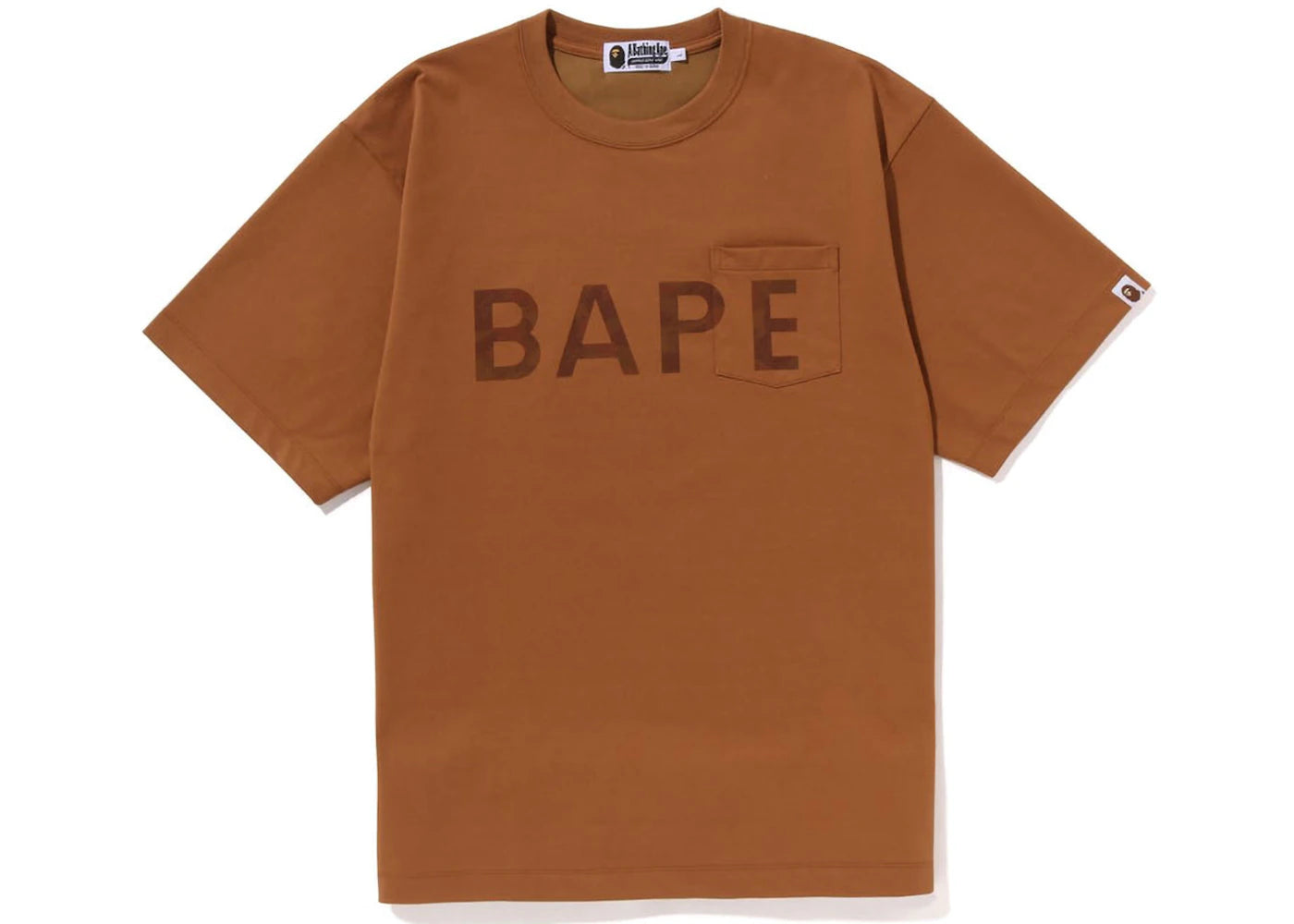 BAPE Smooth Relaxed Fit Pocket Tee Orange