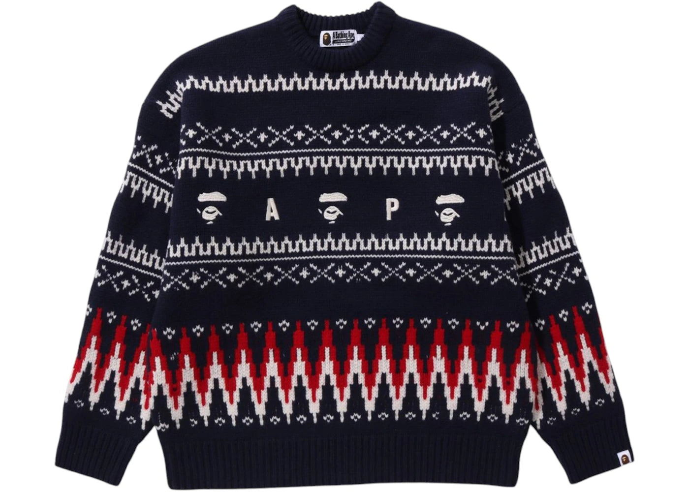 BAPE Snowflake Knit Sweater Navy