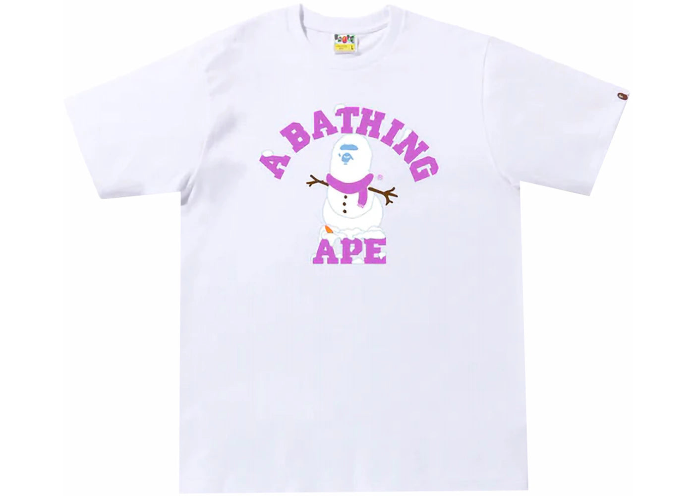 BAPE Snowman College Tee White