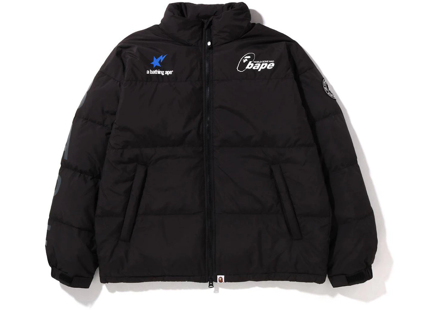 BAPE Soccer Game Relaxed Fit Down Jacket Black