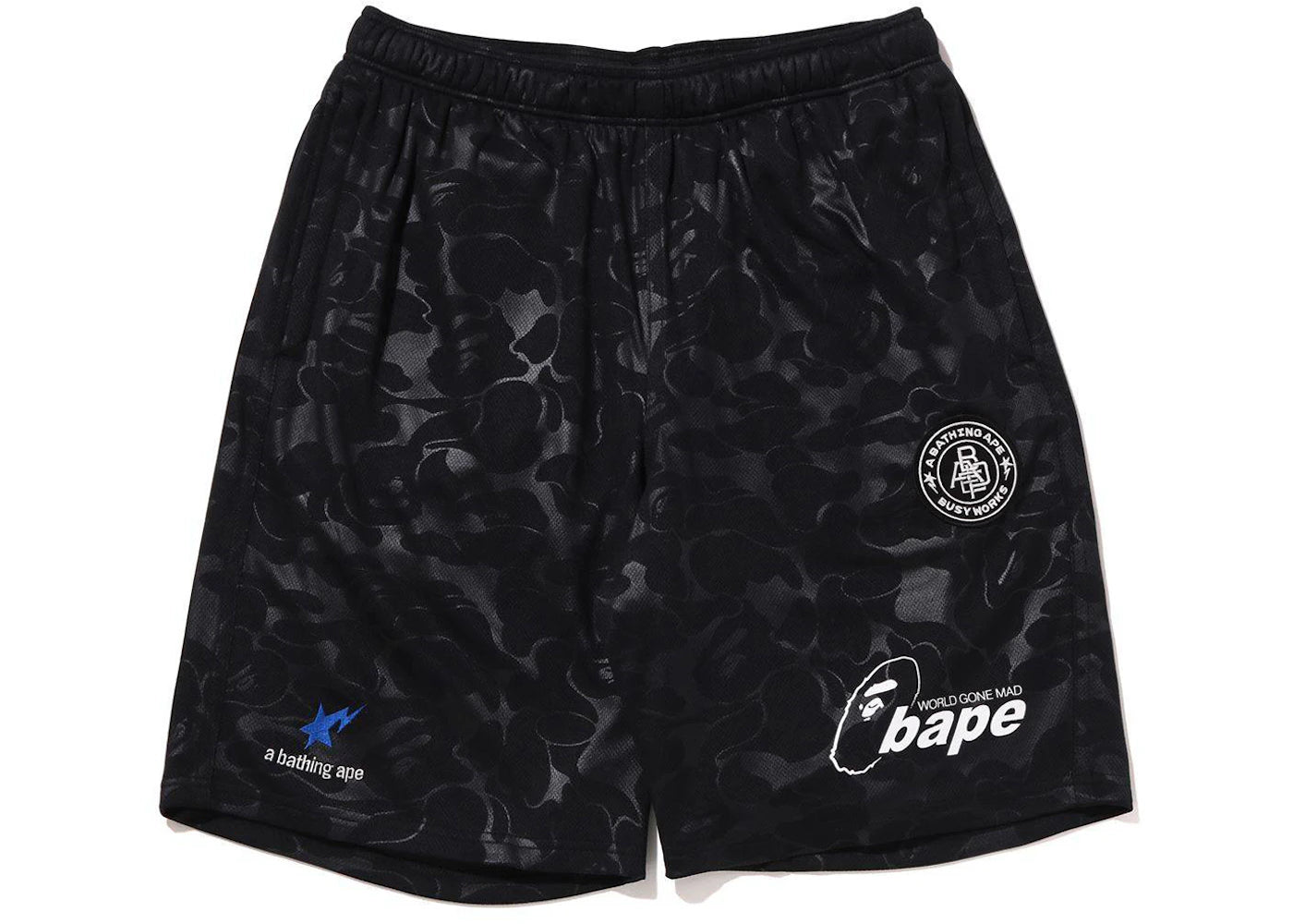 BAPE Soccer Game Shorts Black