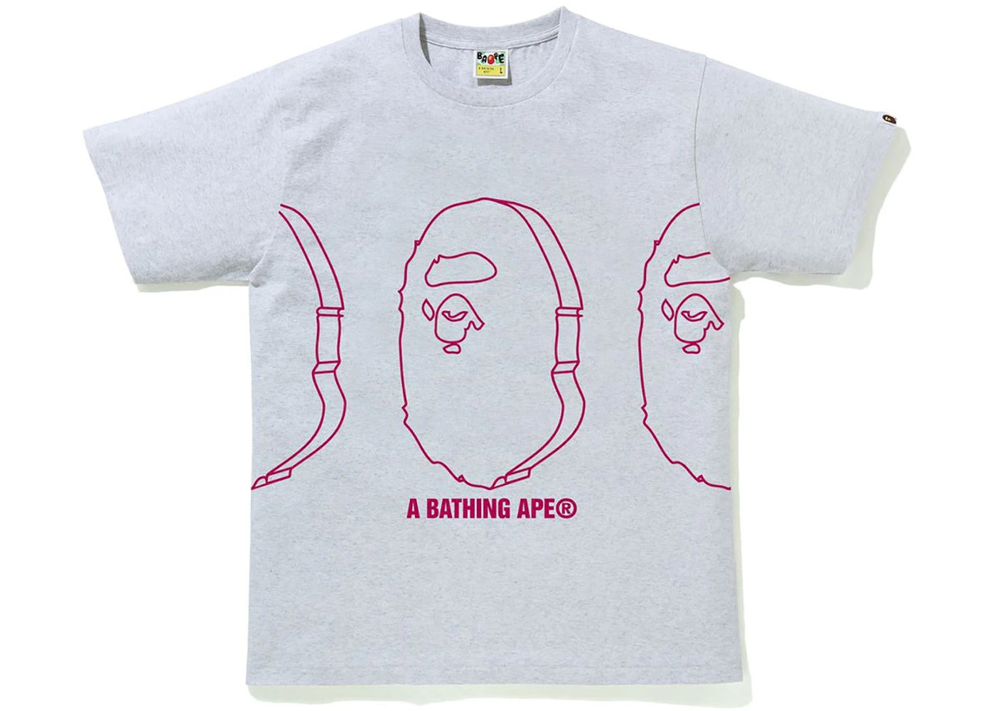 BAPE Solid Ape Head Tee Gray