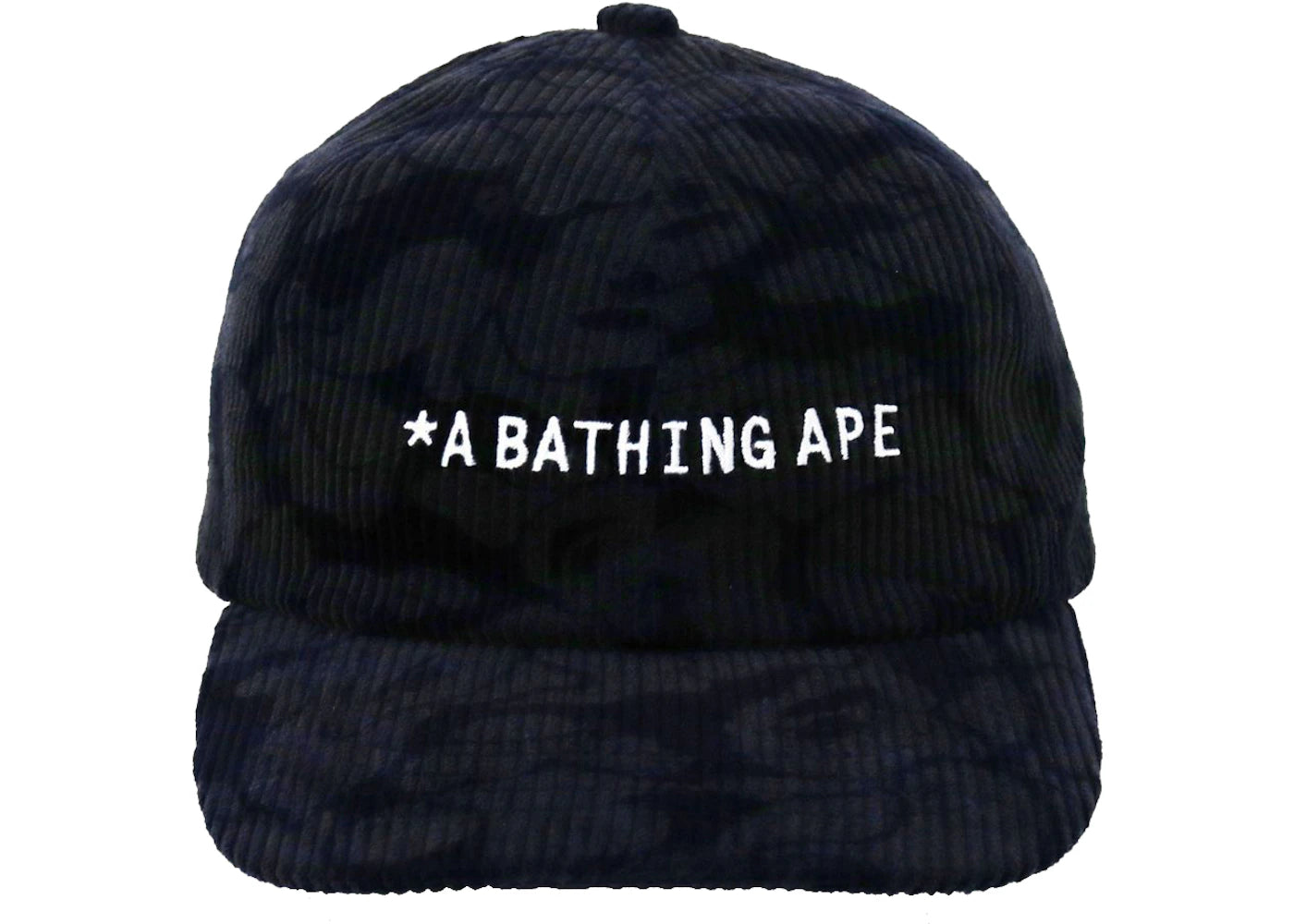 BAPE Solid Camo Corduroy Panel Cap Navy