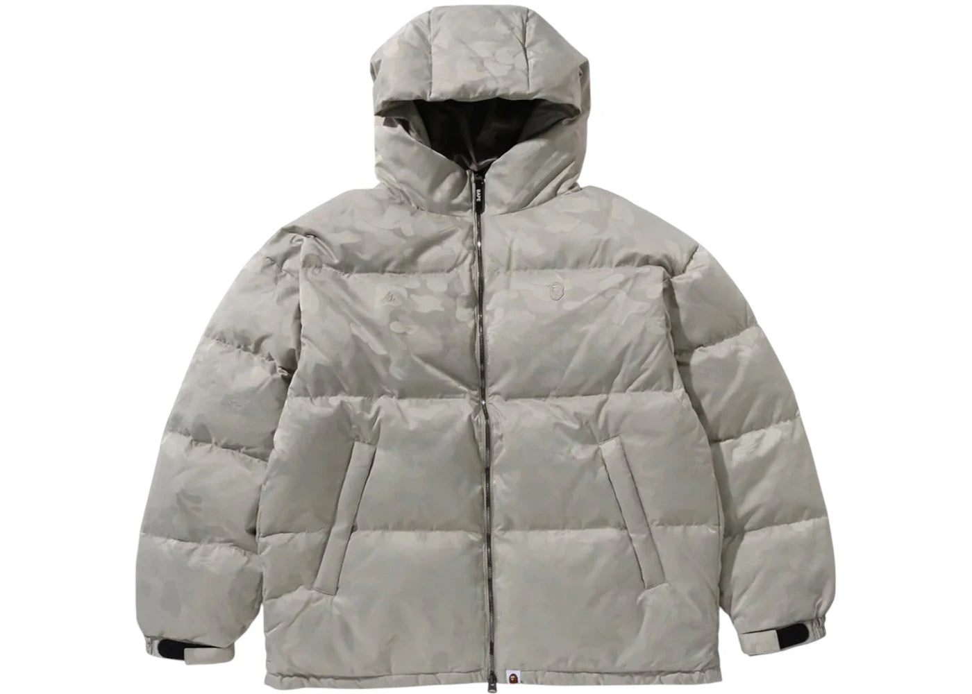 BAPE Solid Camo Jacquard Down Jacket Beige