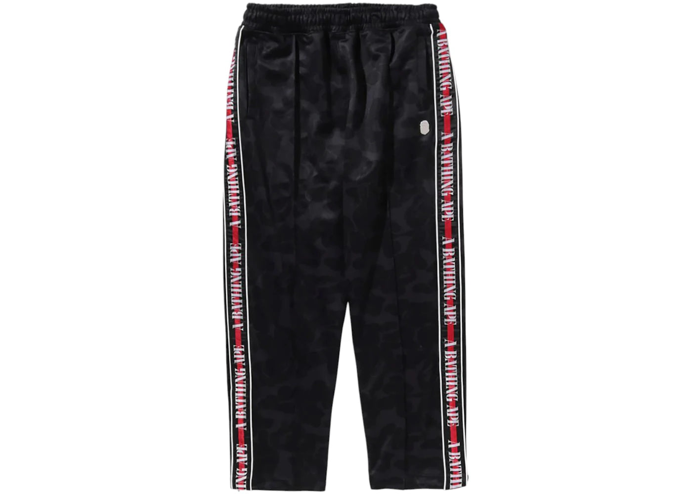 BAPE Solid Camo One Point Track Pants Black