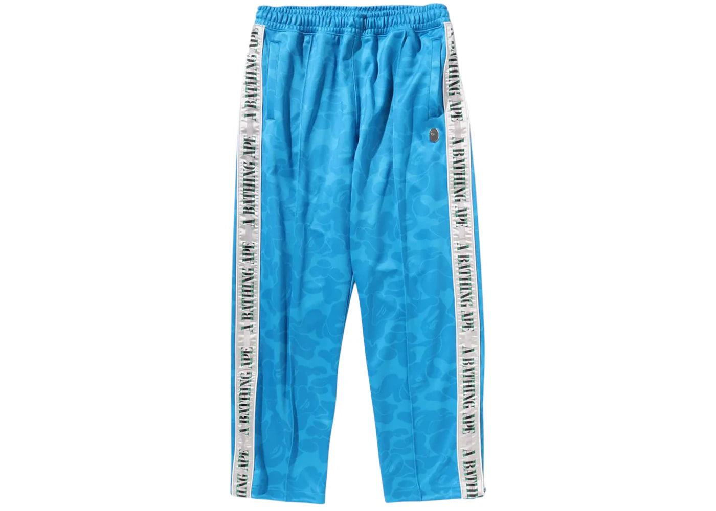 BAPE Solid Camo One Point Track Pants Blue