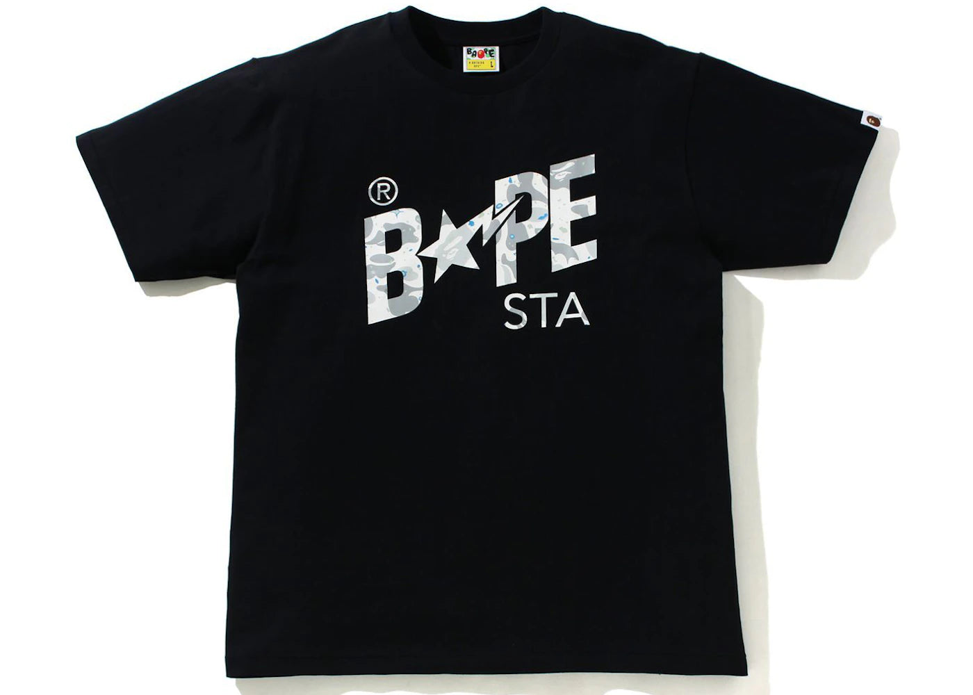 BAPE Space Camo Bape Sta Logo Tee Black